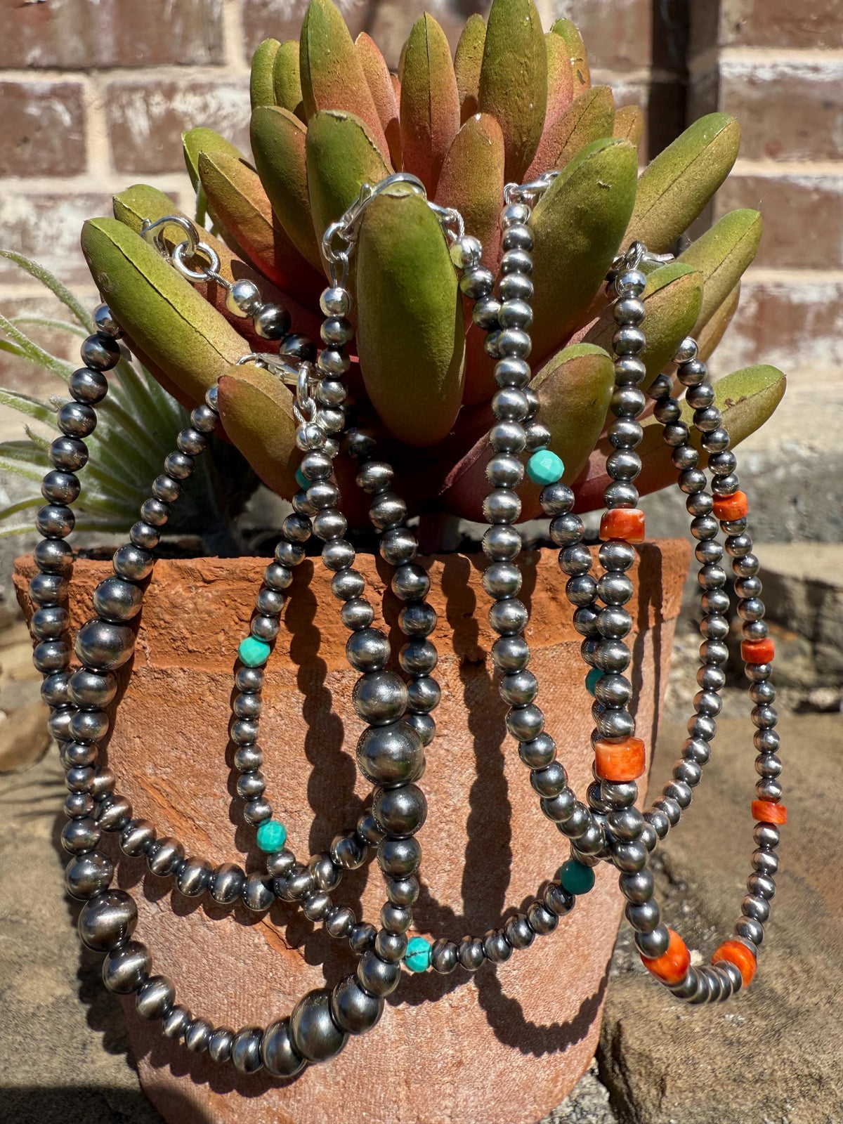 Oxidized Sterling Silver pearl Bracelet, Turquoise, Spiny Oyster, graduated pearls, fresh water pearls, gift