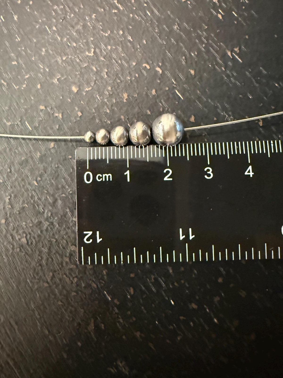 Oxidized Sterling Silver Pearl Necklace 8mm and 4mm Graduated Southwest Choker, gift.