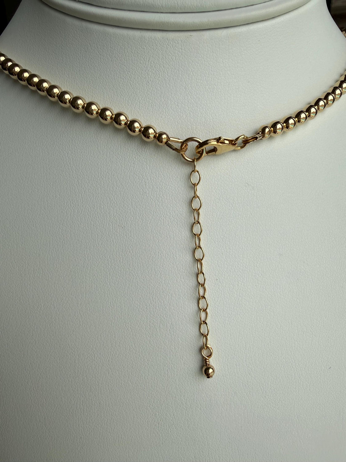 Gold Filled round bead necklace, available in 3mm, 4mm, dainty, gift for her