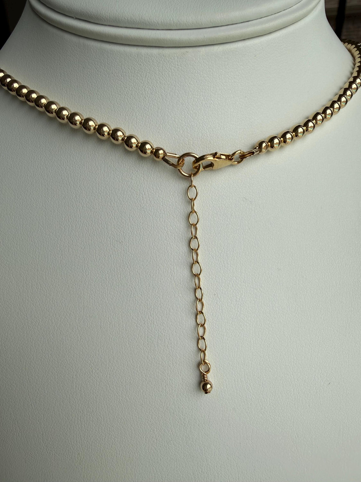 Gold Filled round bead necklace, available in 3mm, 4mm, dainty, gift for her